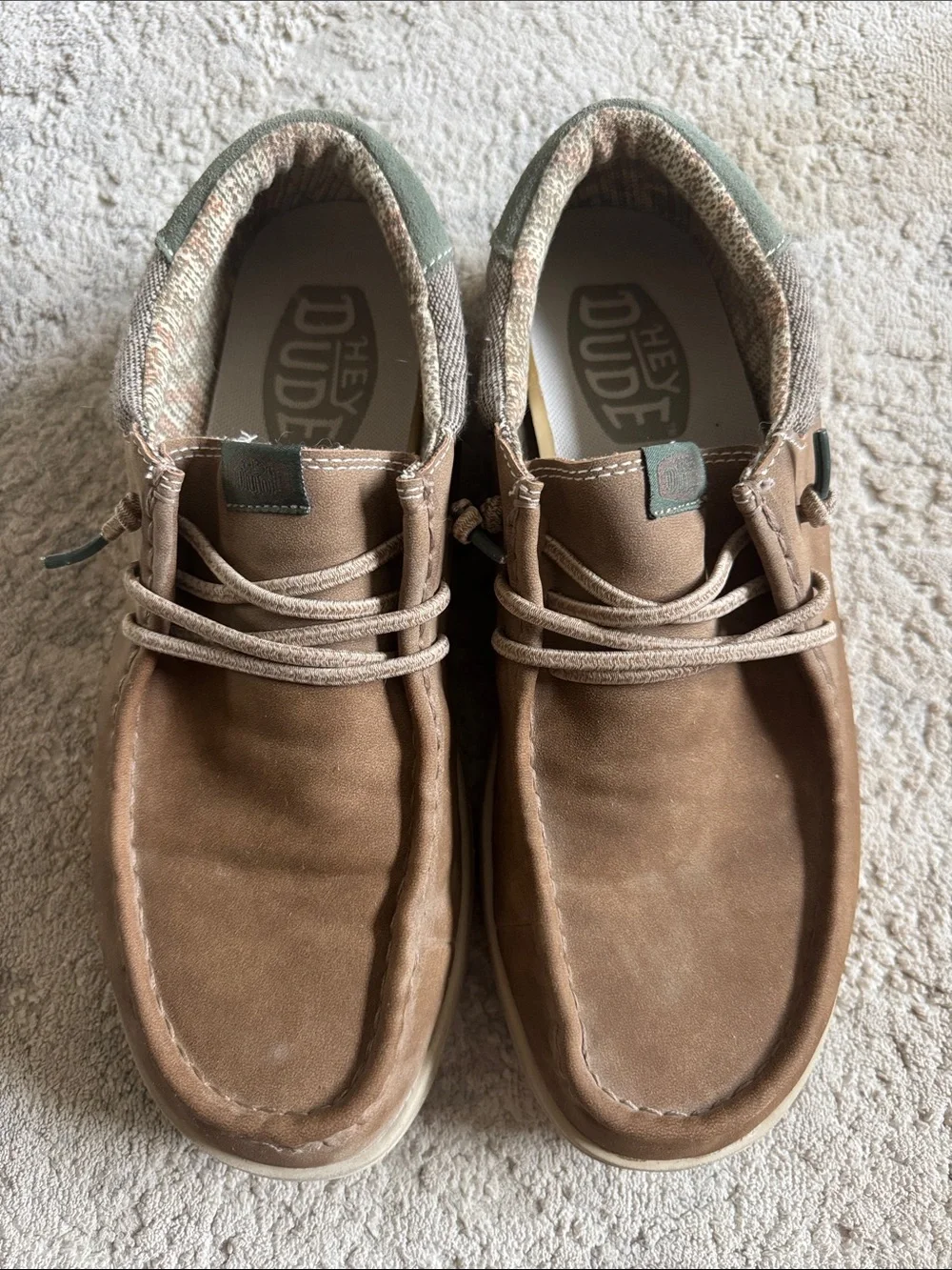 Hey Dude Brown Canvas Casual Slip-On Loafers
